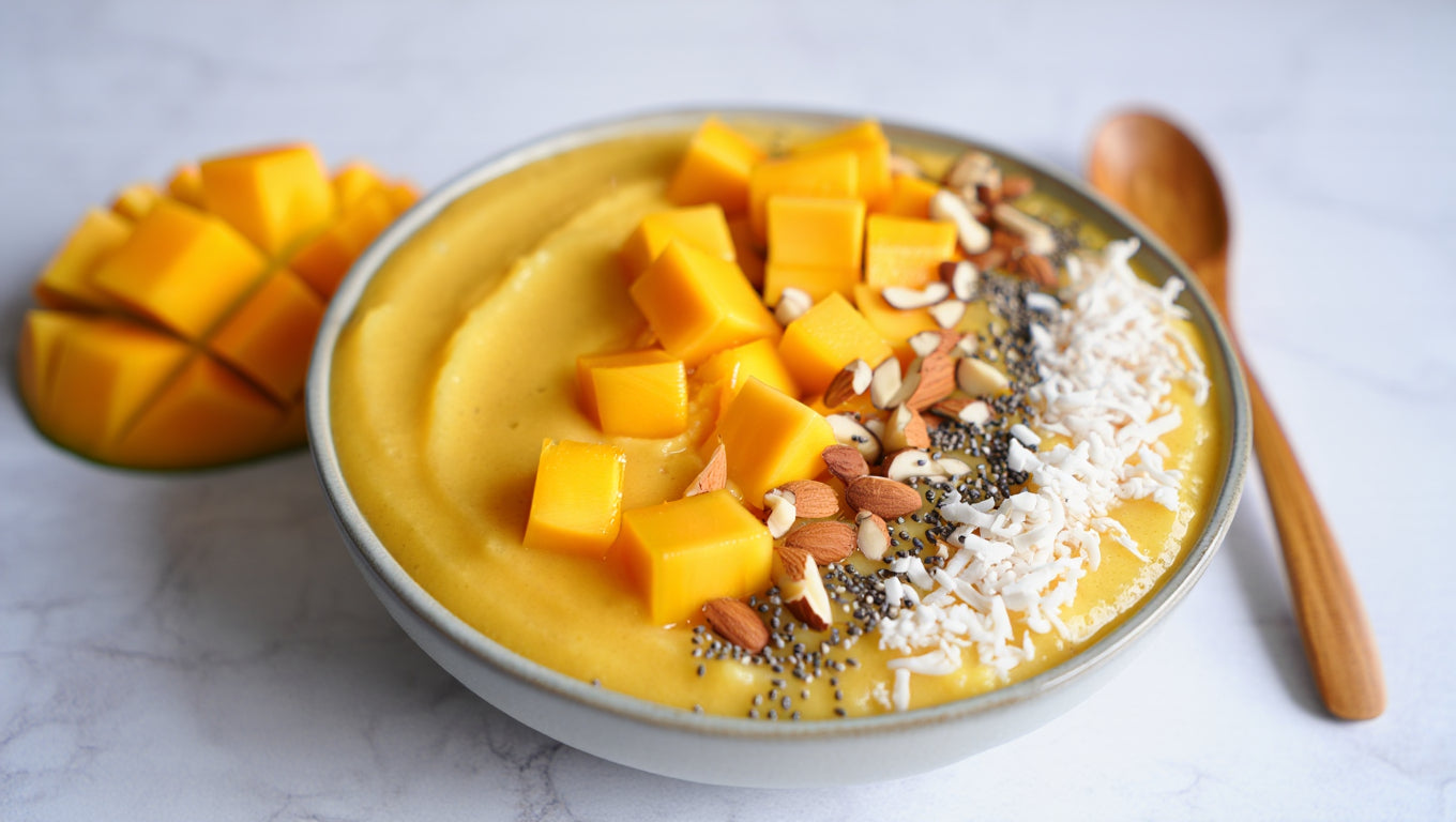 Unsweetened Kesar Mango Smoothie Bowl
