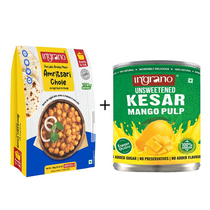 Combo Pack - Kesar Mango Pulp + Amritsari Chole