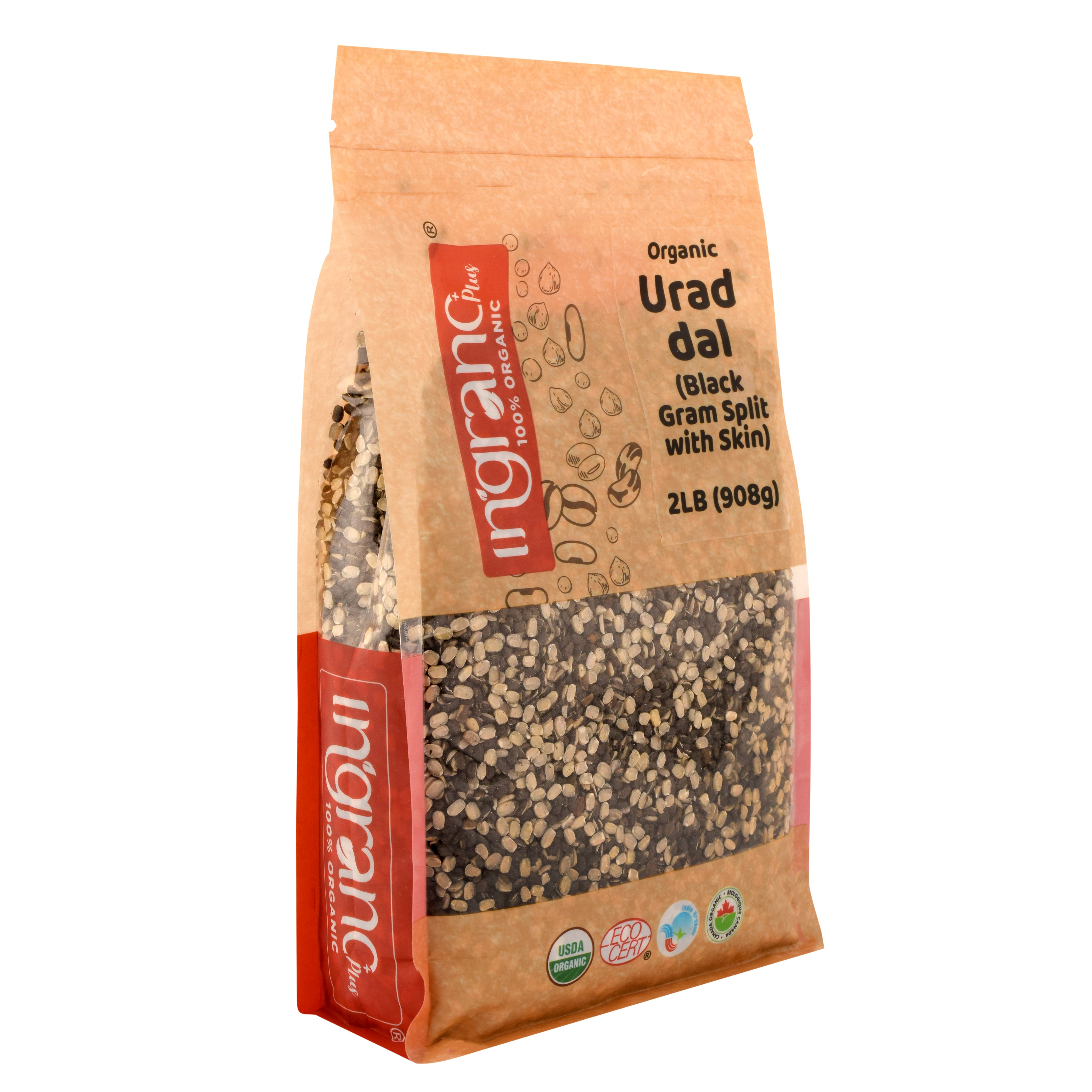 Organic Black Gram Split with Skin (Urad Dal)