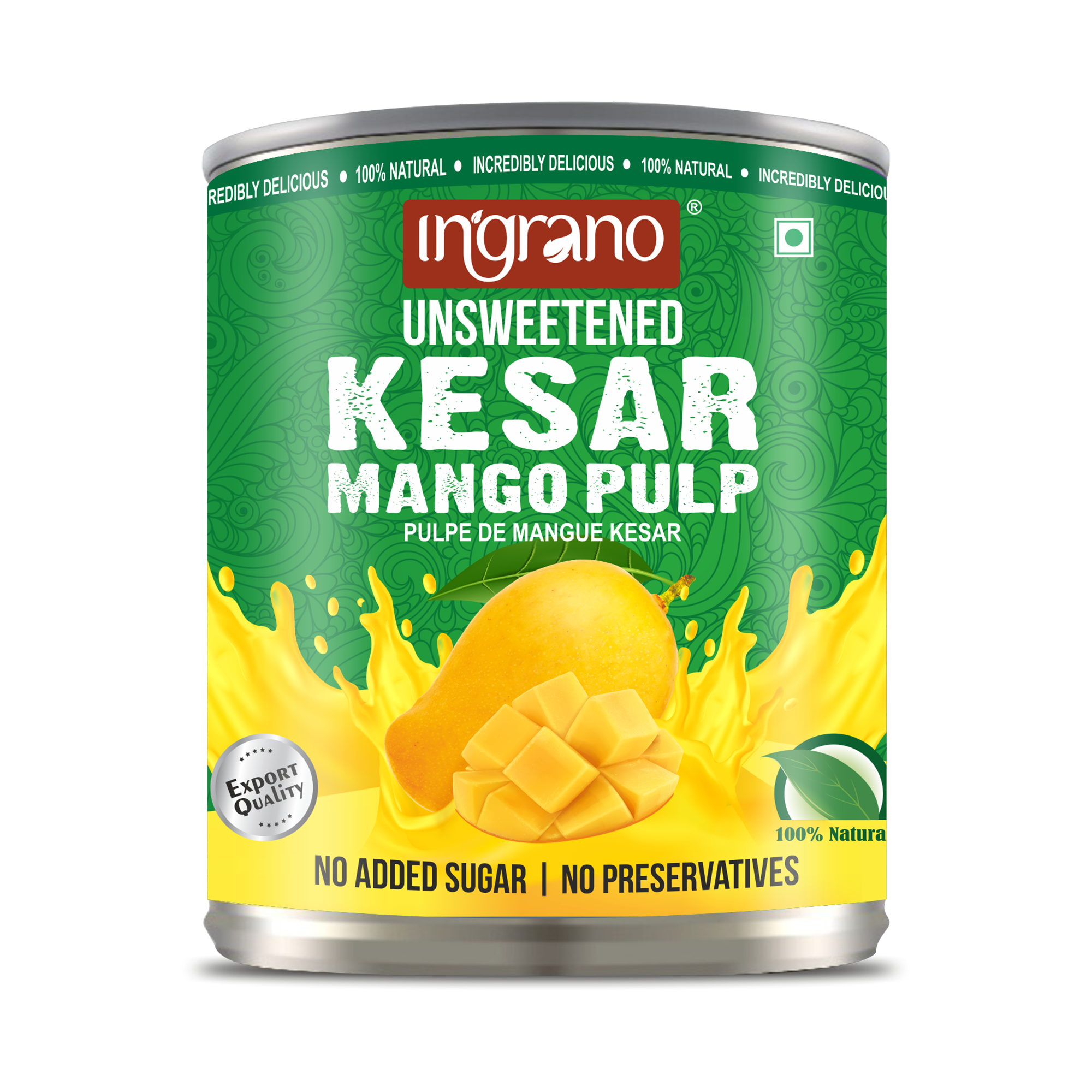 Unsweetened Kesar Mango Pulp