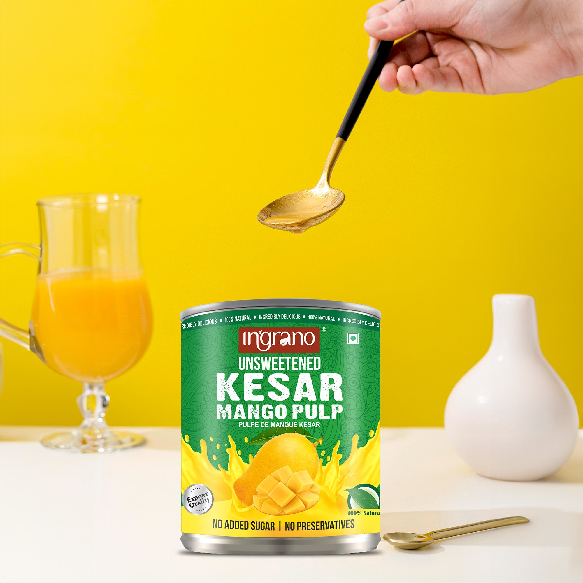 Unsweetened Kesar Mango Pulp